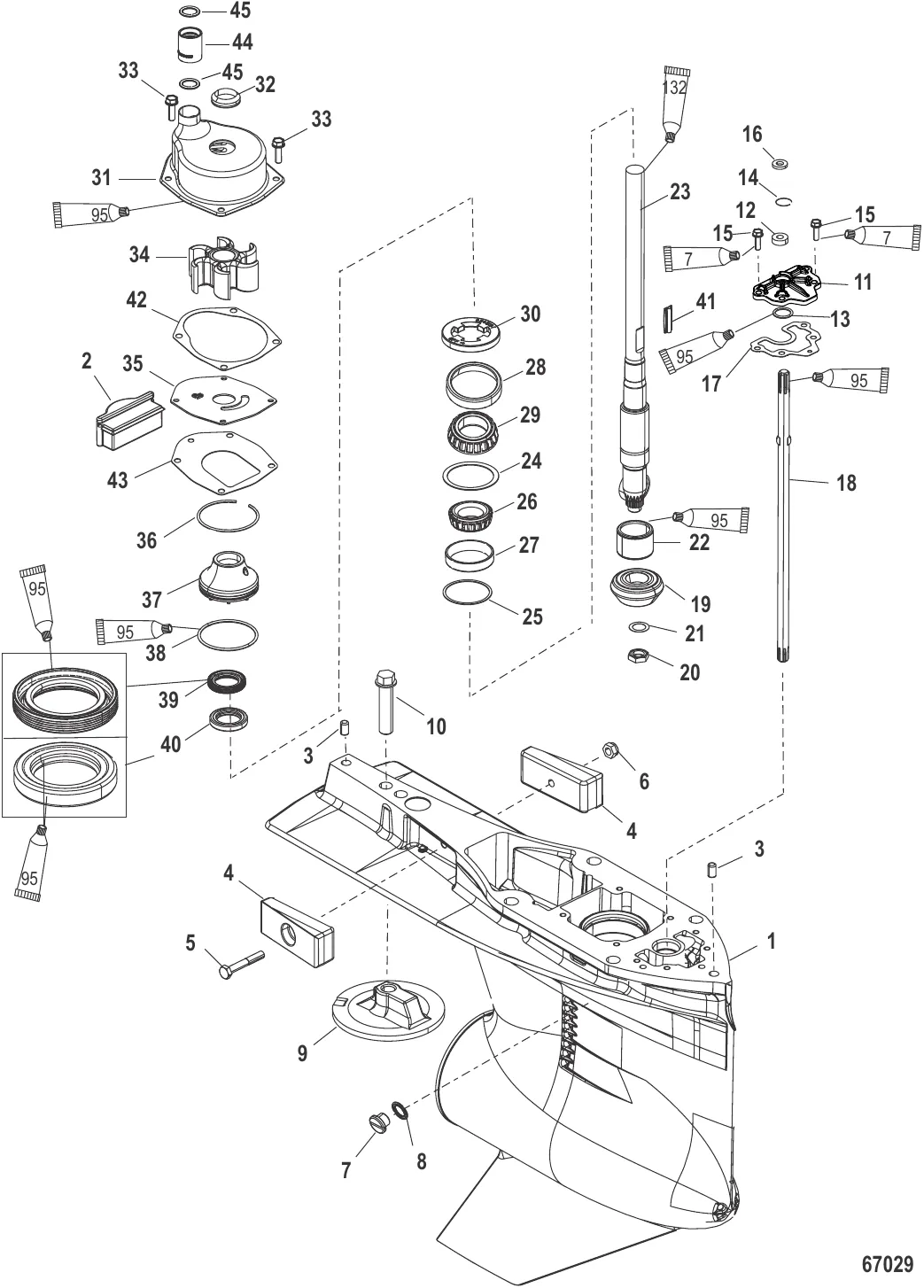 Картер редуктора Ведущий вал
