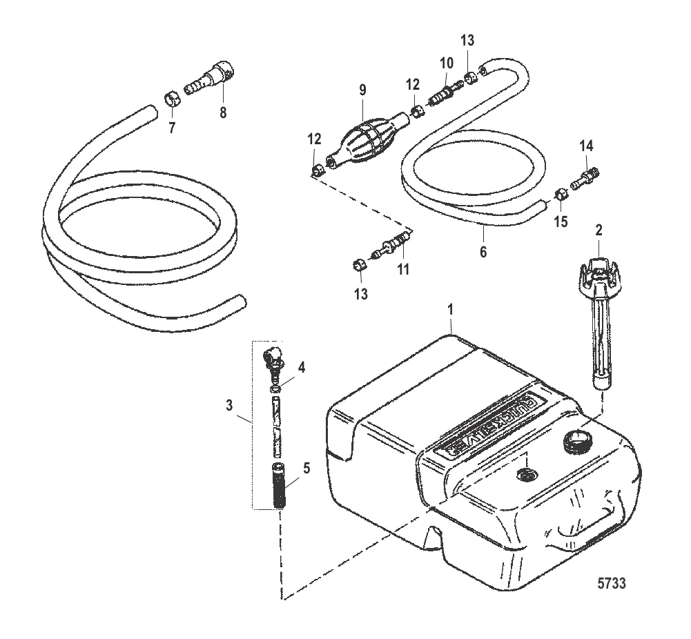 Топливный бак (Пластмассовый – 6.6 галл.)