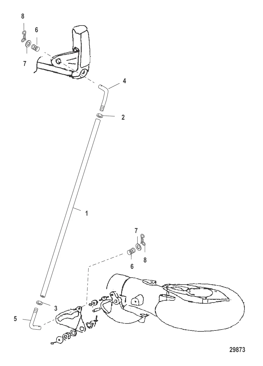 Тяга механизма переключения передач (водометн.)