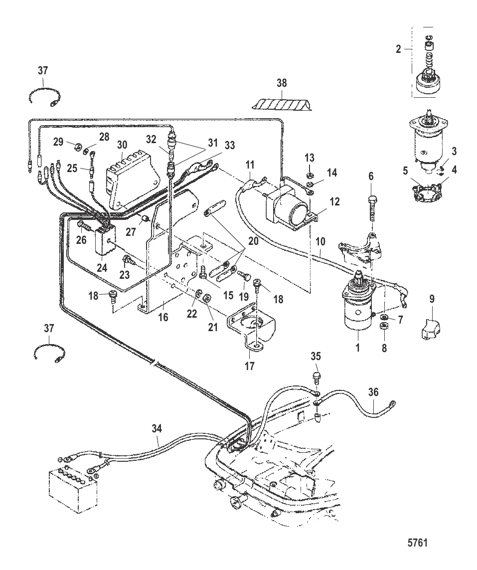 Компоненты электрического стартера