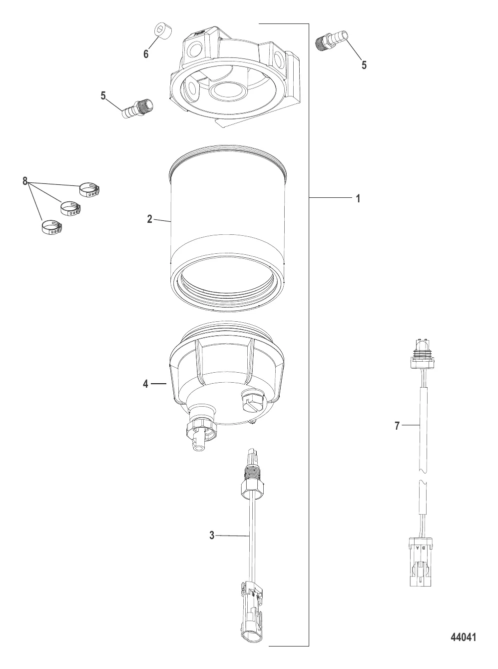Комплект фильтра водоотделителя 8M0046336