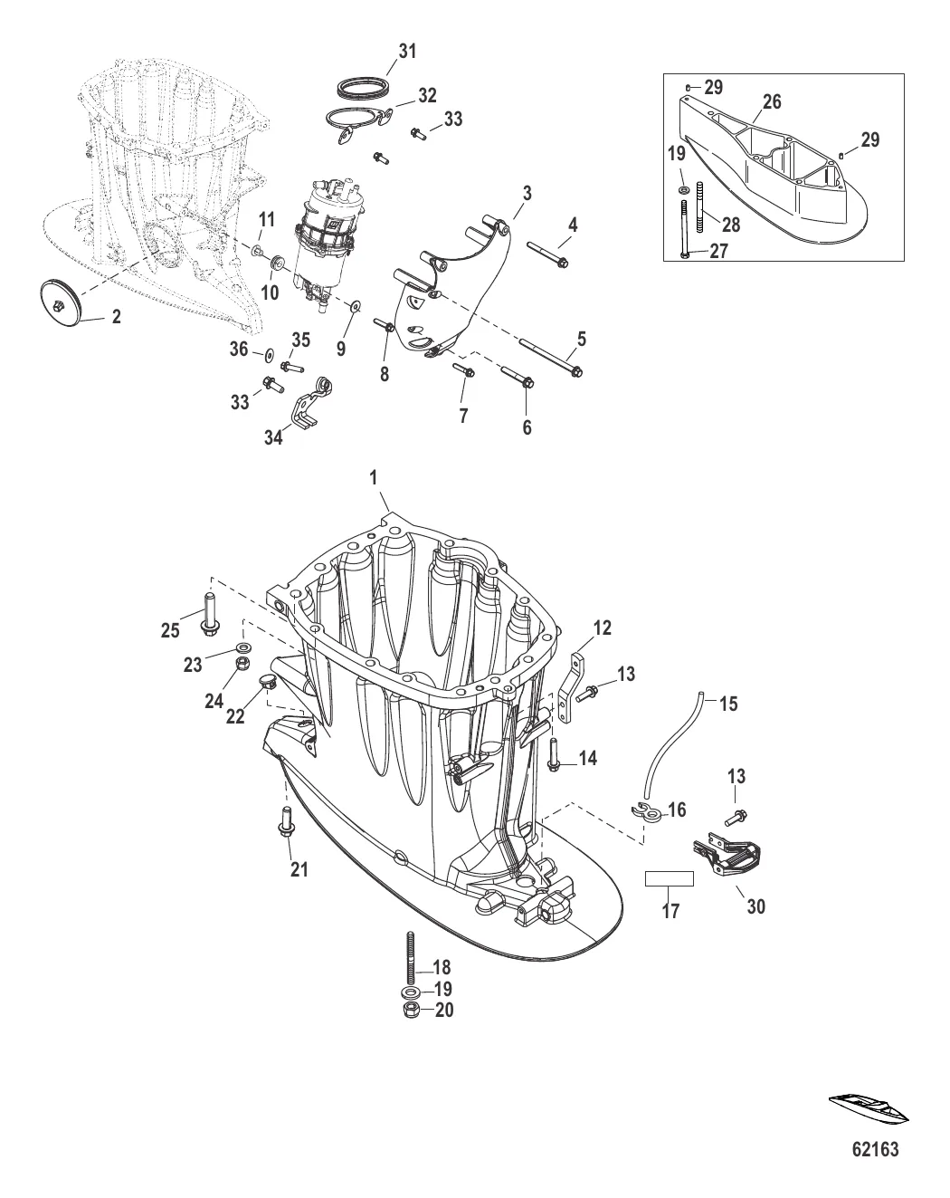 Корпус ведущего вала