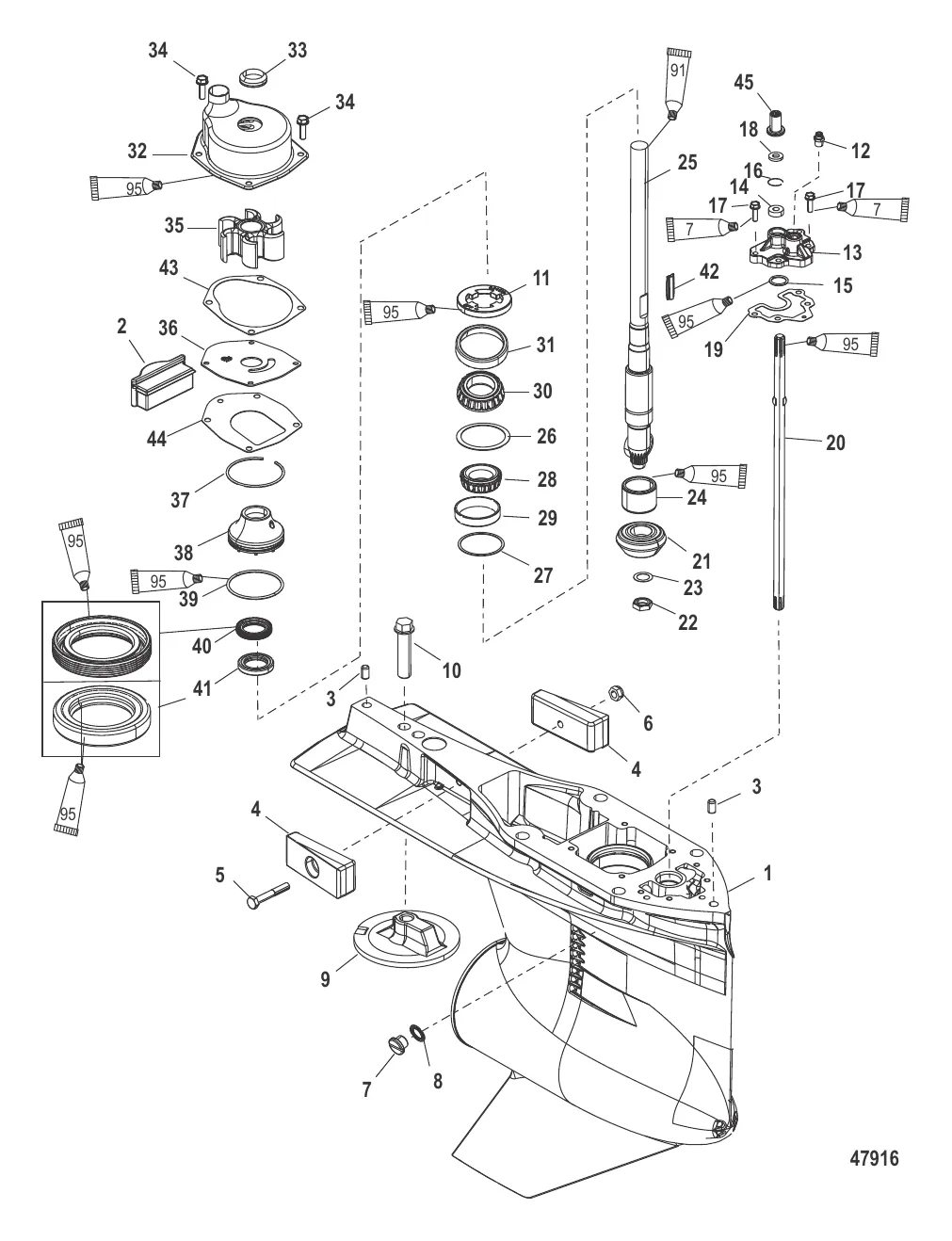 Картер редуктора (Ведущий вал)