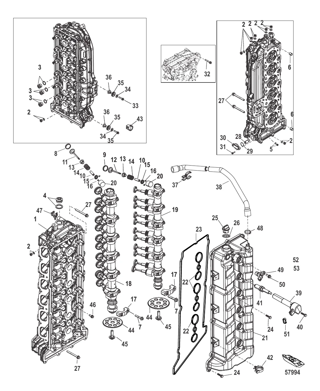 Головка цилиндра и распределительный вал