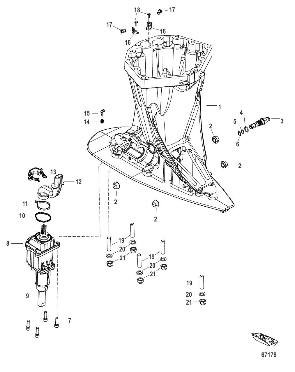 Корпус ведущего вала