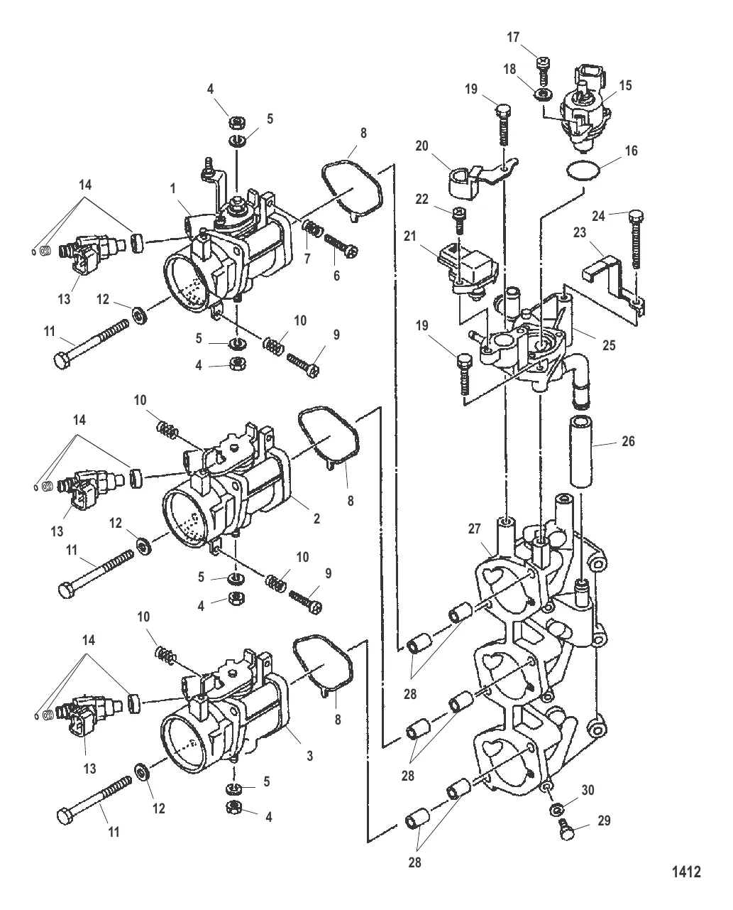 Корпус дроссельной заслонки (Левый борт)