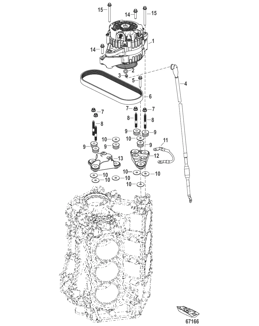 Крепление/ремень генератора