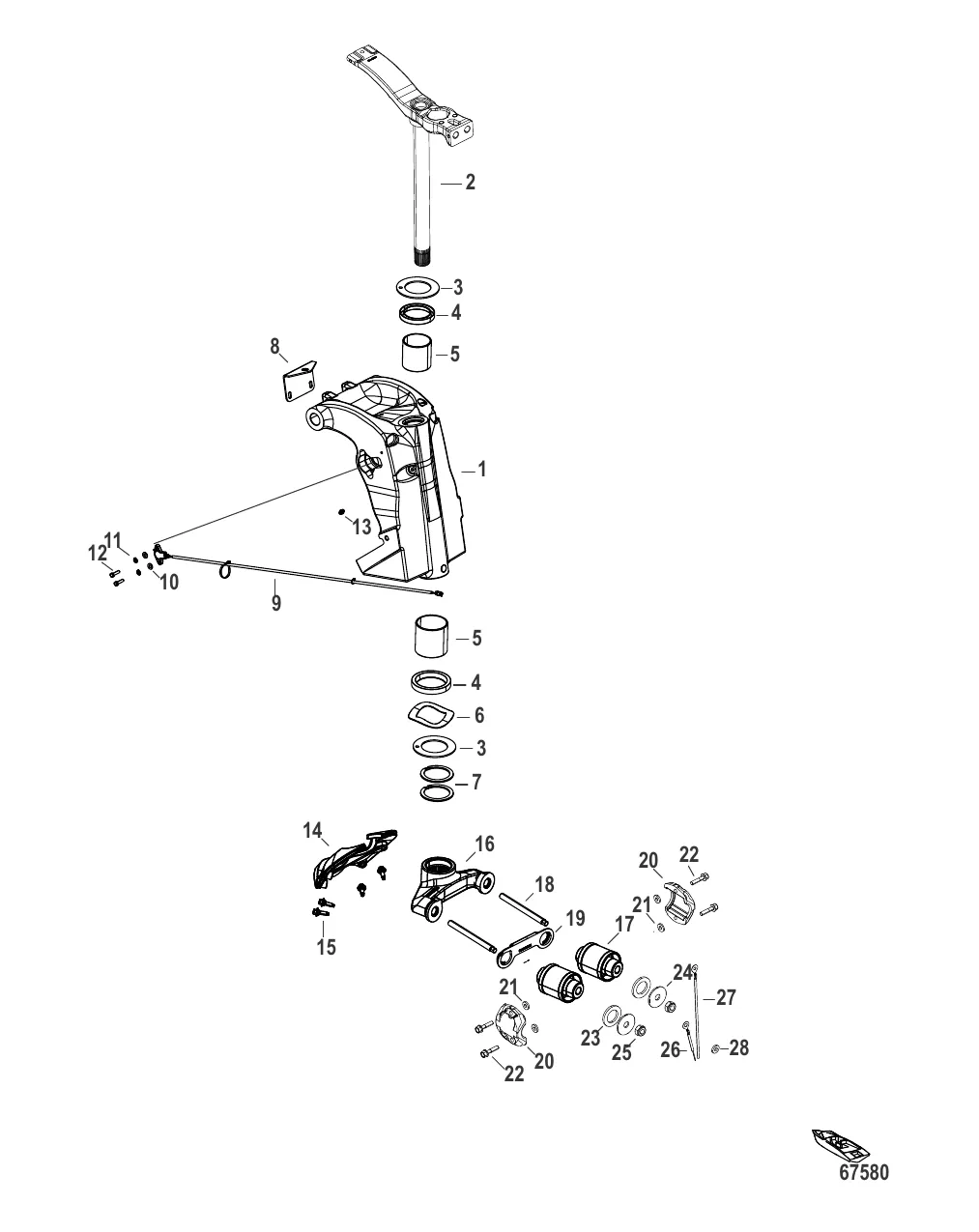 Шарнирный кронштейн и рычаг рулевого механизма Усиленный