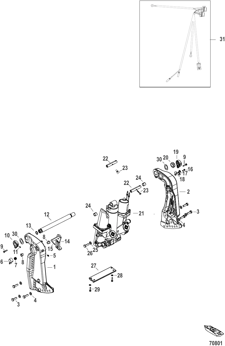 Усилитель дифферента / транец в сборе