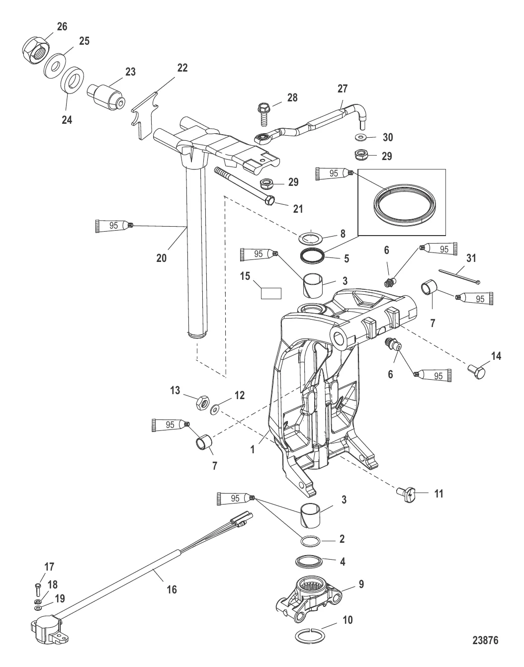 Шарнирный кронштейн и рычаг рулевого механизма