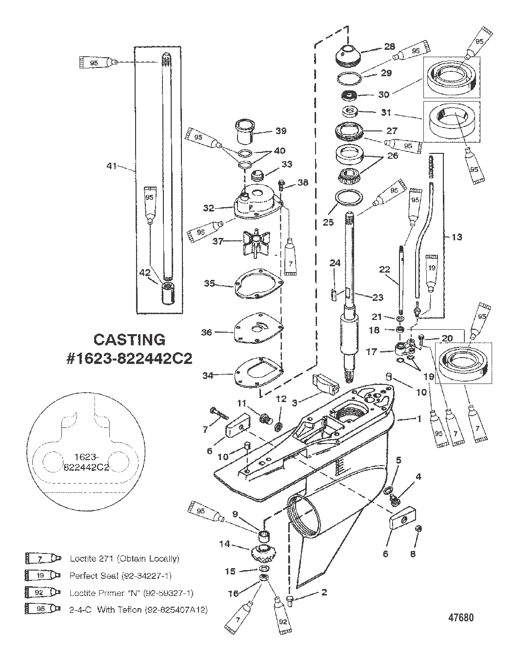 КАРТЕР РЕДУКТОРА (ВЕДУЩИЙ ВАЛ) СТАНД. ВРАЩЕНИЕ (G437999 И НИЖЕ)