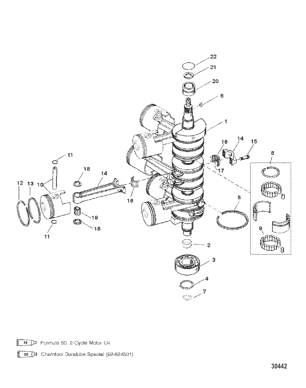 КОЛЕНЧАТЫЙ ВАЛ ПОРШНИ И СОЕДИНИТЕЛЬНЫЕ СТЕРЖНИ