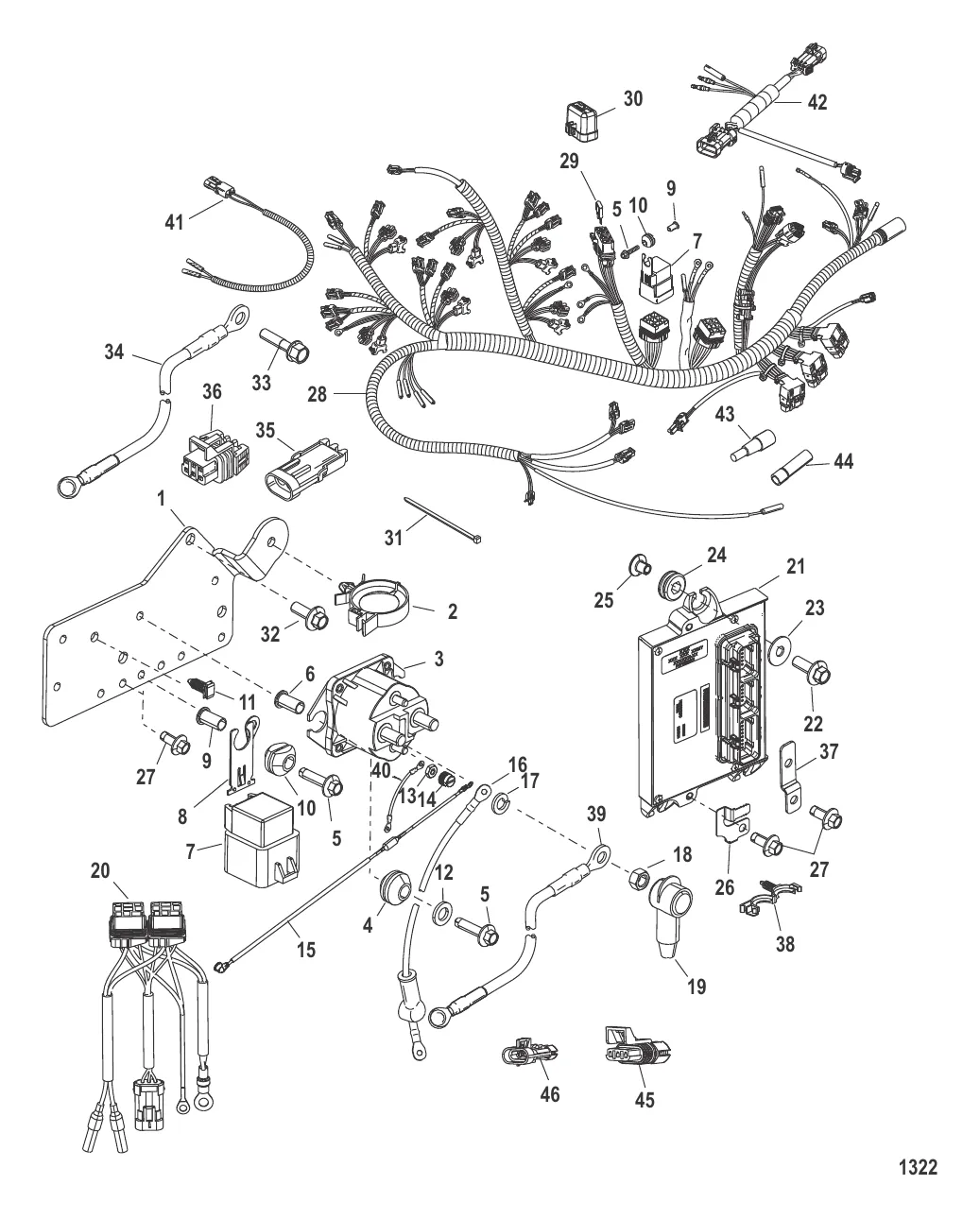 Пластина электромагнита (Серийный номер 1B226999 и ниже)