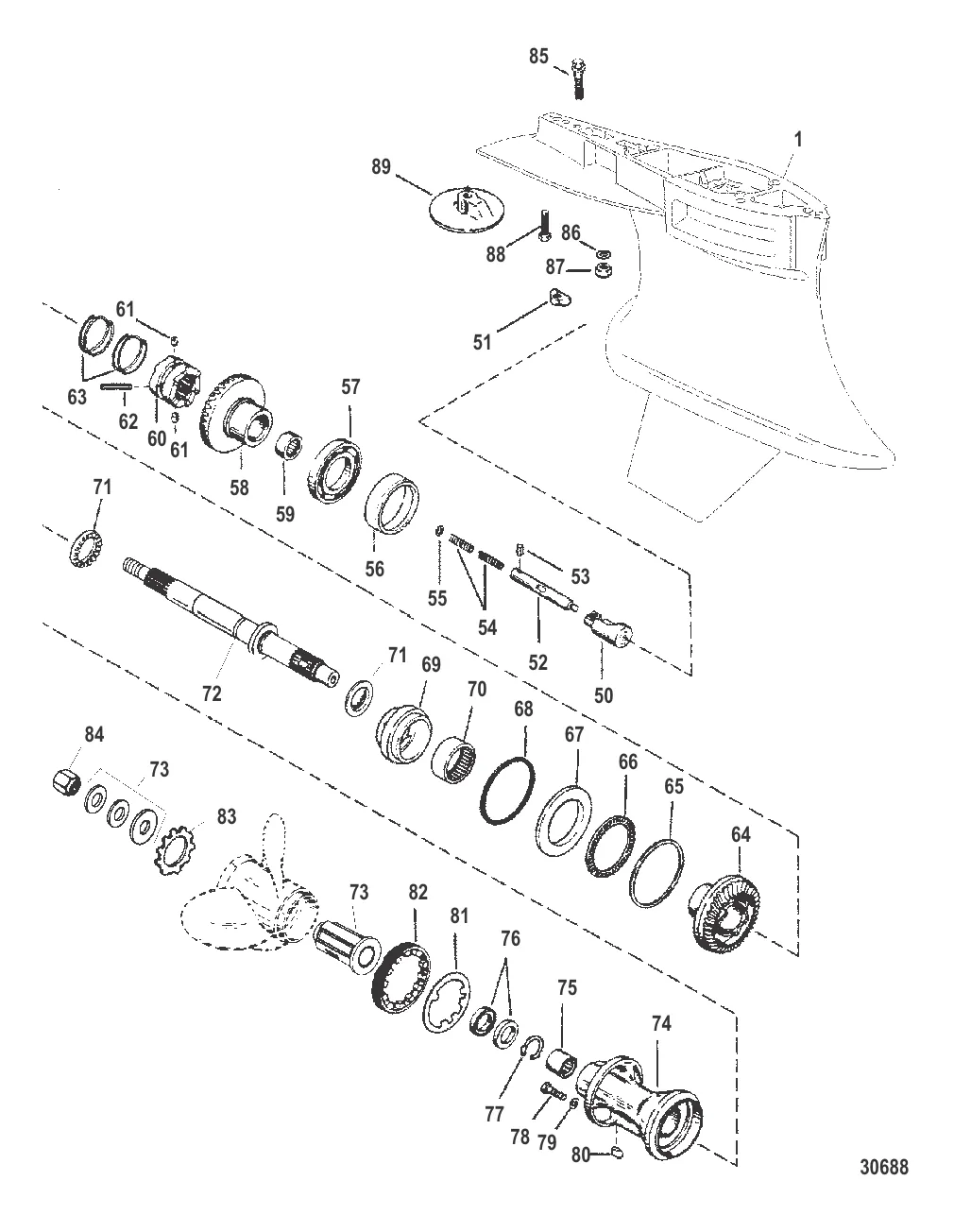 КАРТЕР РЕДУКТОРА (ГРЕБНОЙ ВАЛ)(ПРОТИВОВРАЩЕНИЕ)(SPORTMASTER)