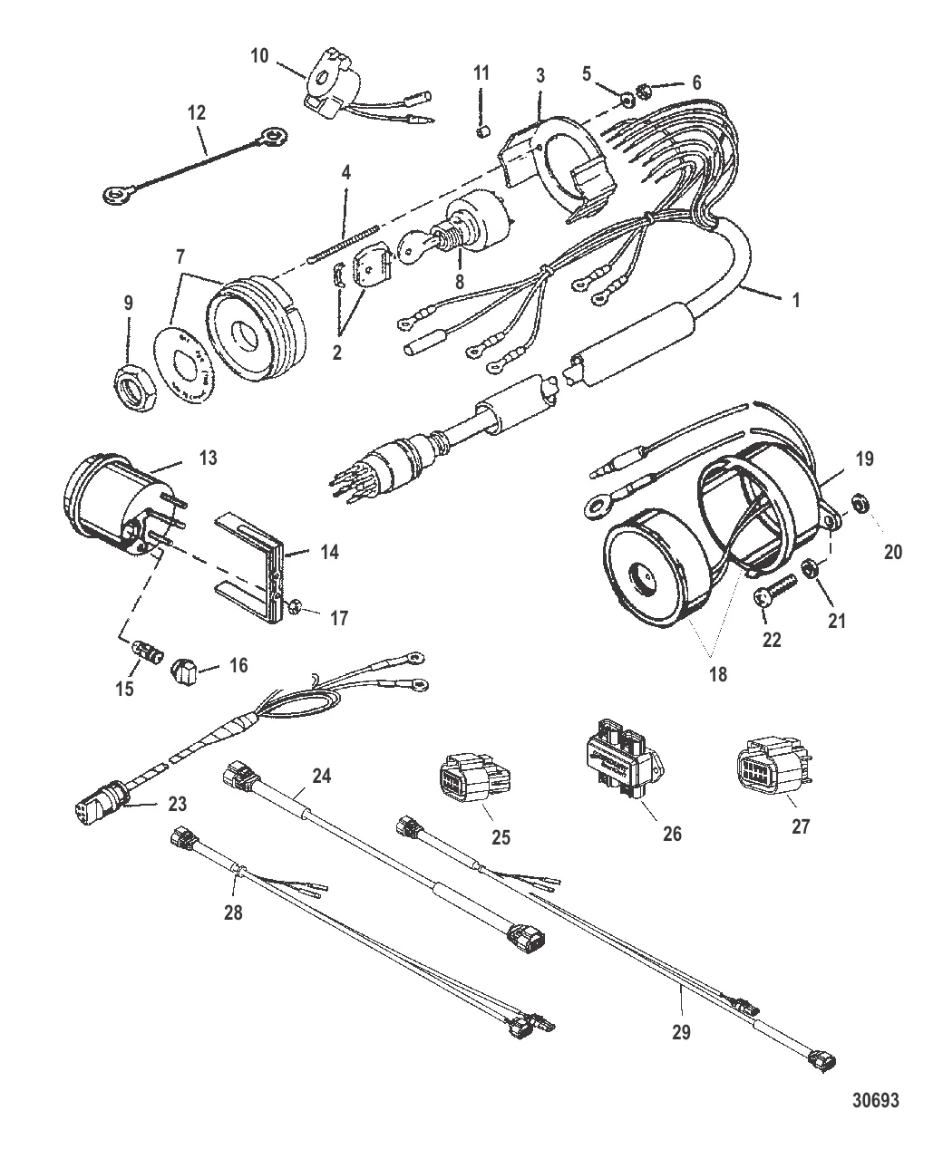 ЗАМОК ЗАЖИГАНИЯ/ПРИБОРЫ/ВСПОМОГАТЕЛЬНОЕ ОБОРУДОВАНИЕ