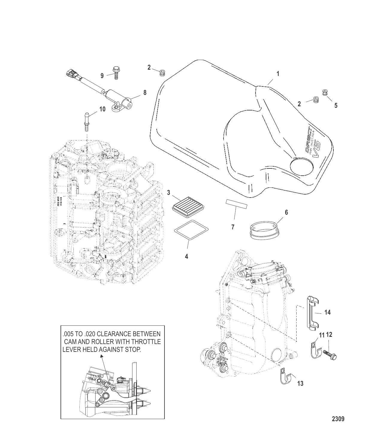Блок подачи воздуха/крышка маховика