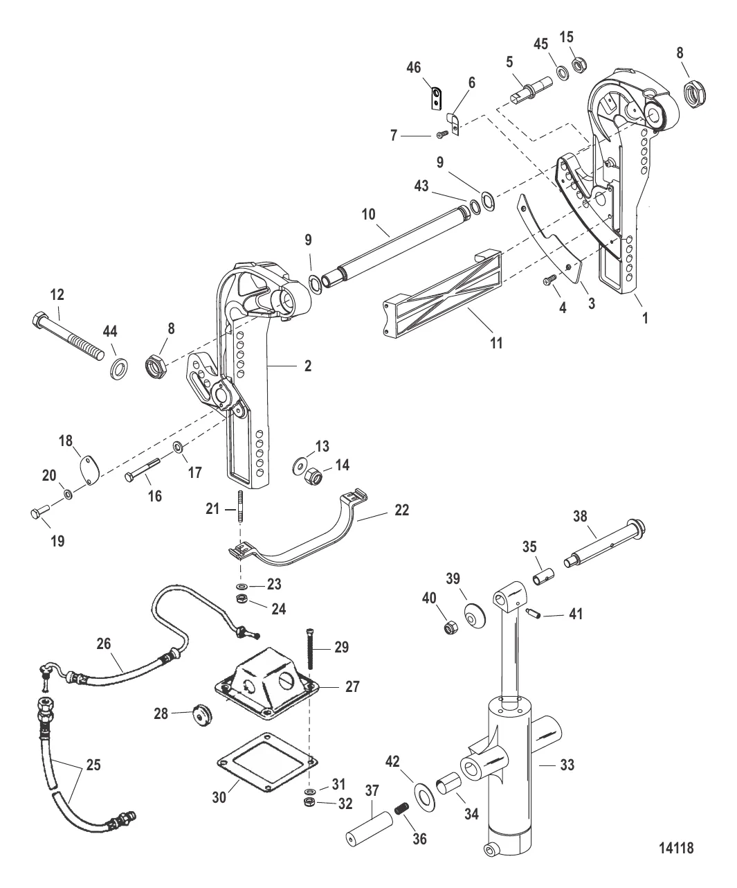 Транцевые кронштейны (Короткий)