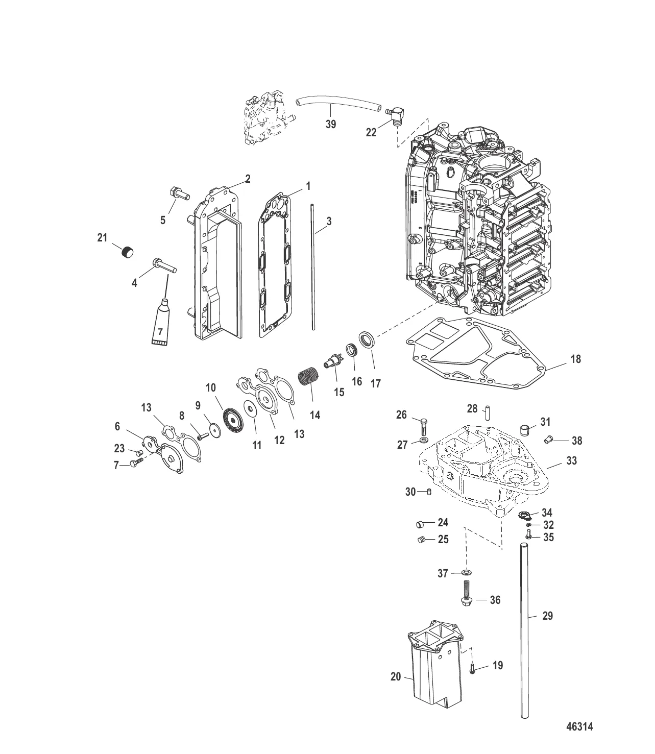 Пластина выхлопа