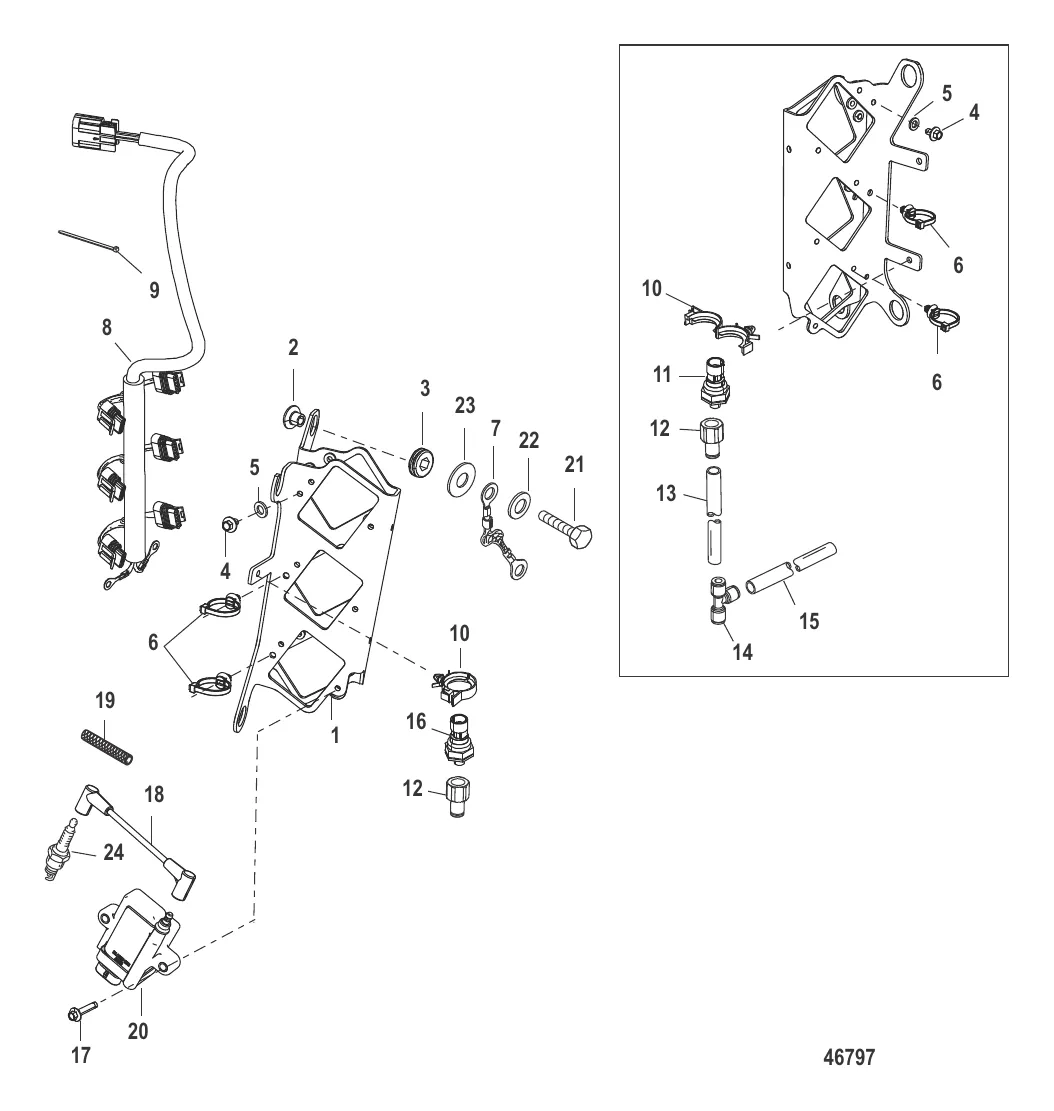 Пластина катушки в сборе