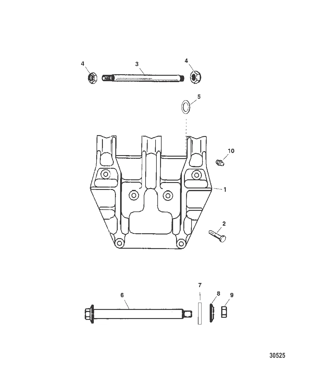 Транцевый кронштейн в сборе