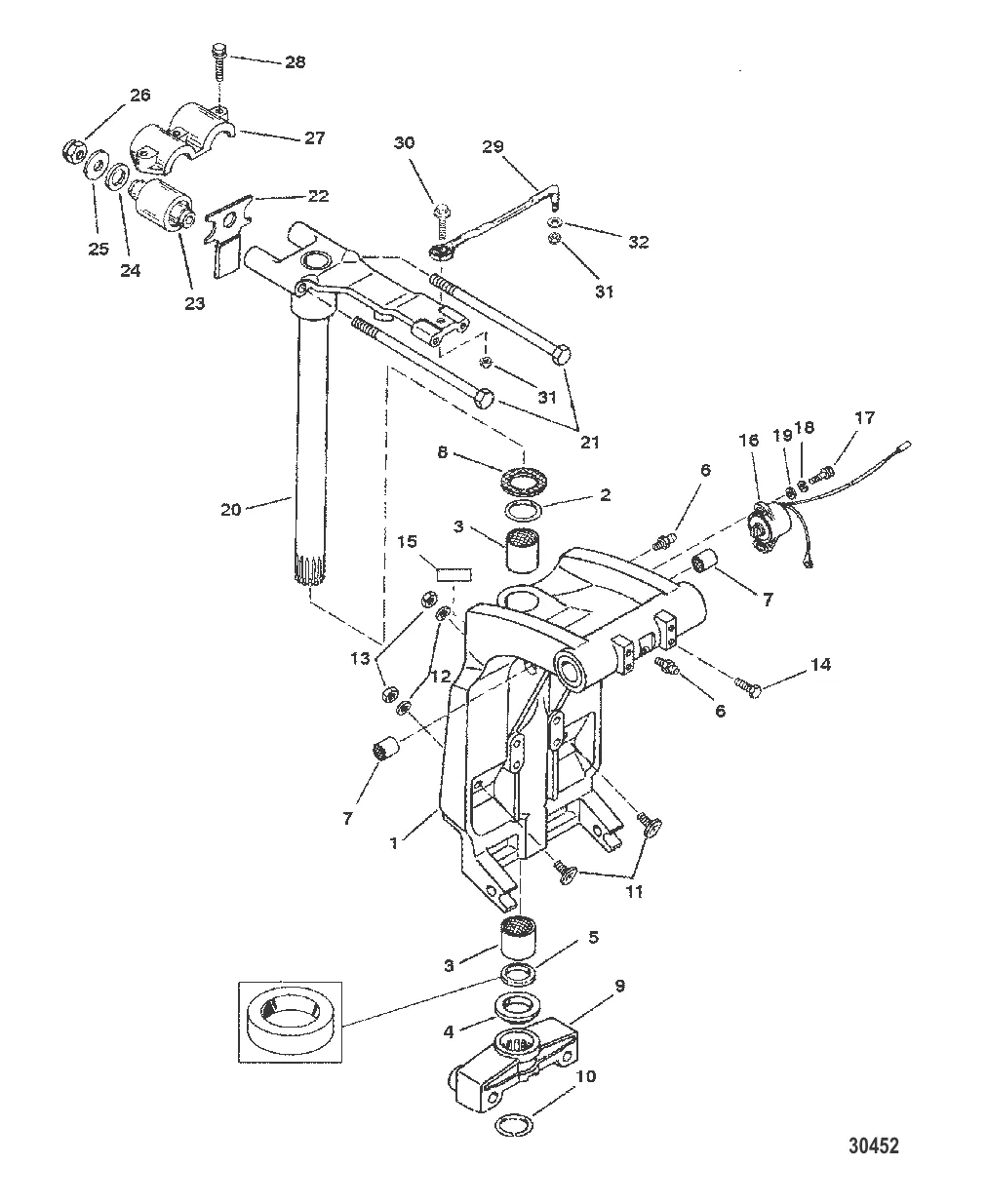 ШАРНИРНЫЙ КРОНШТЕЙН И РЫЧАГ РУЛЕВОГО МЕХАНИЗМА