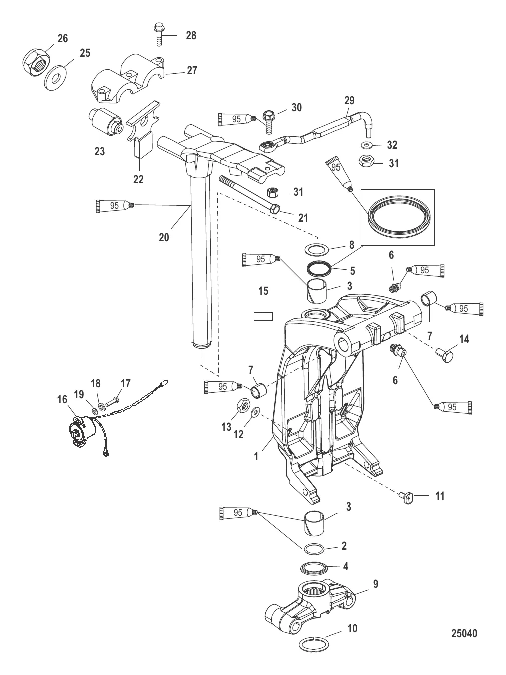 Шарнирный кронштейн и рычаг рулевого механизма