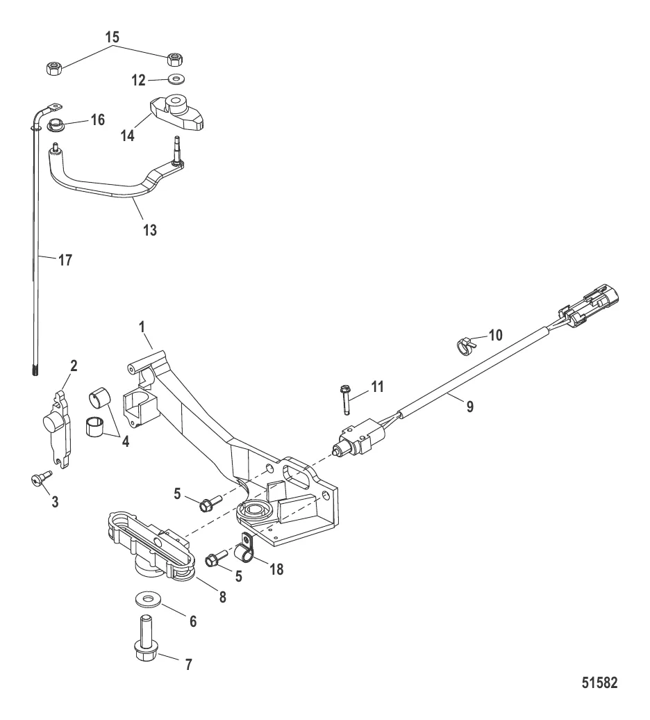 Тяга механизма переключения передач С/н 1B973743 и ниже
