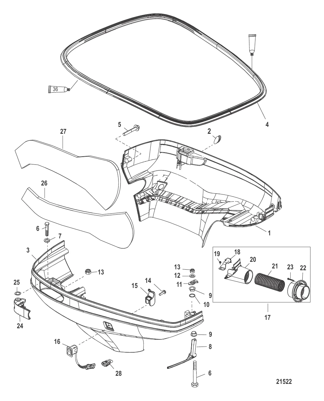 Нижний кожух
