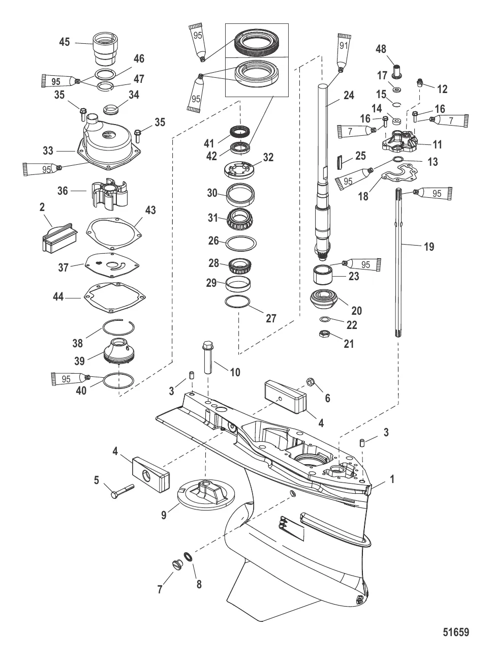 Картер редуктора Ведущий вал, Torque Master 2, с/н 1E053149 и выше