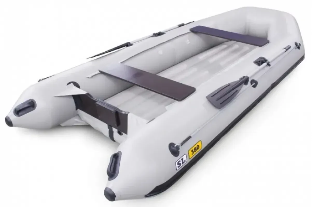 Solar Лодка надувная моторная SL-380 (Светло-серый) (49724)
