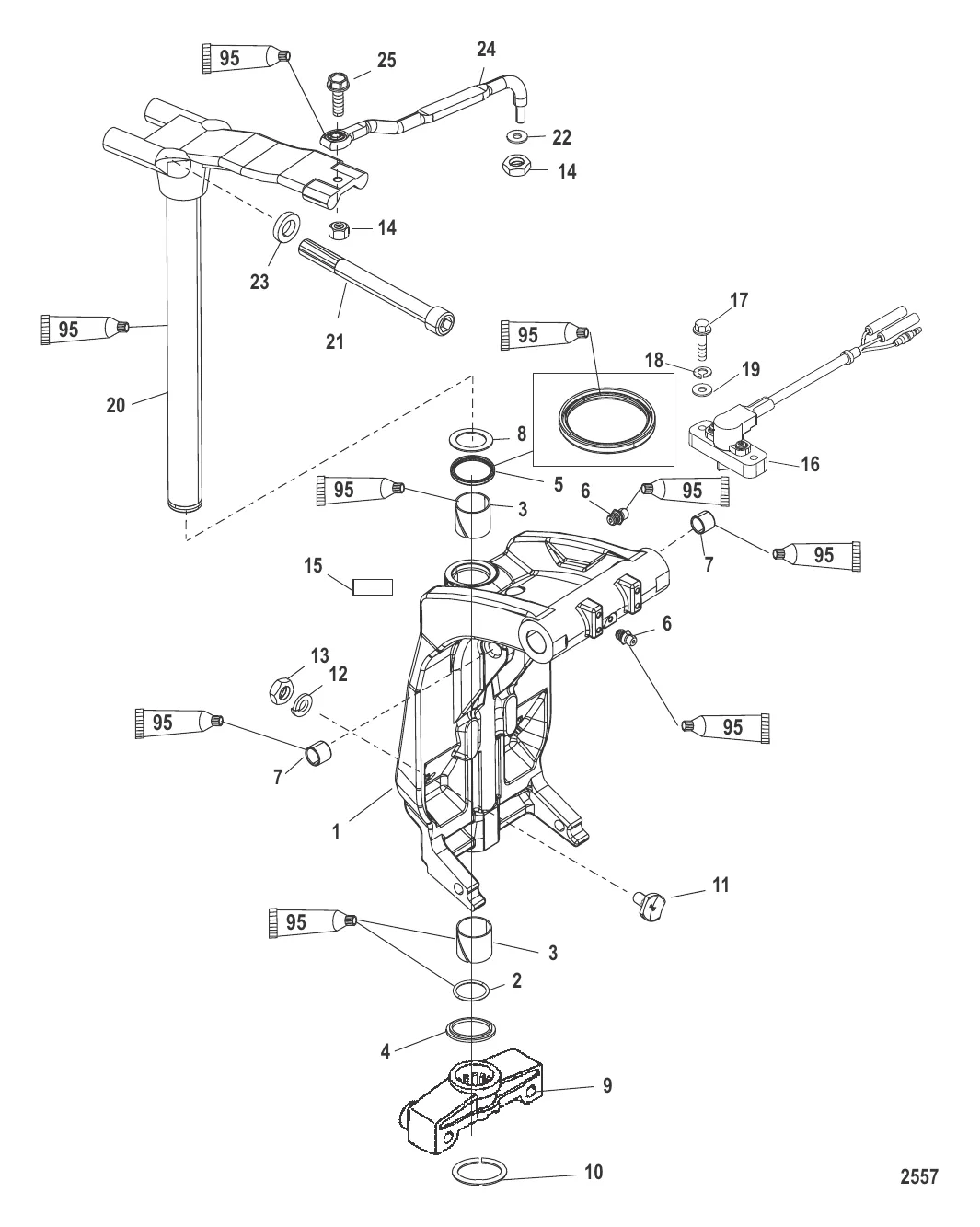 Шарнирный кронштейн и рычаг рулевого механизма