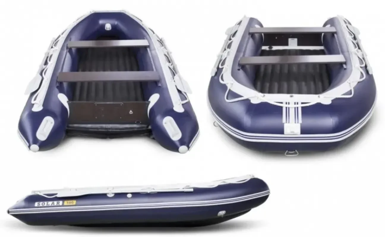 Лодка надувная моторная SOLAR-380 К (Максима) (Синий)
