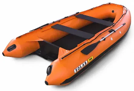 Лодка надувная моторная SOLAR-380 Jet tunnel (Оранжевый) УП-000000081