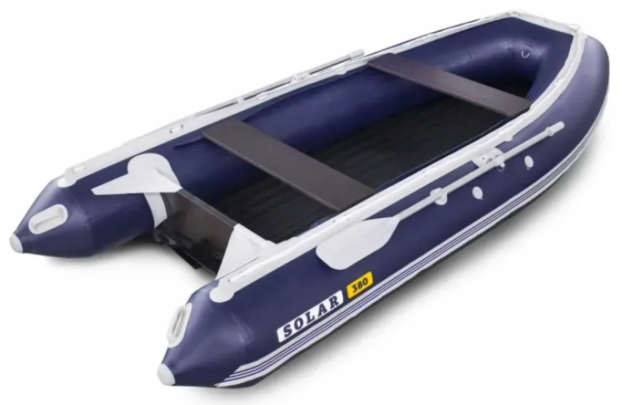 Лодка надувная моторная SOLAR-380 Jet tunnel (Синий)