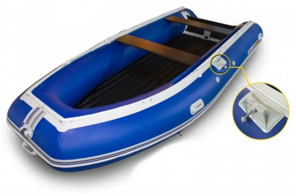 Лодка надувная моторная SOLAR-420 Strela Jet tunnel (Синий)