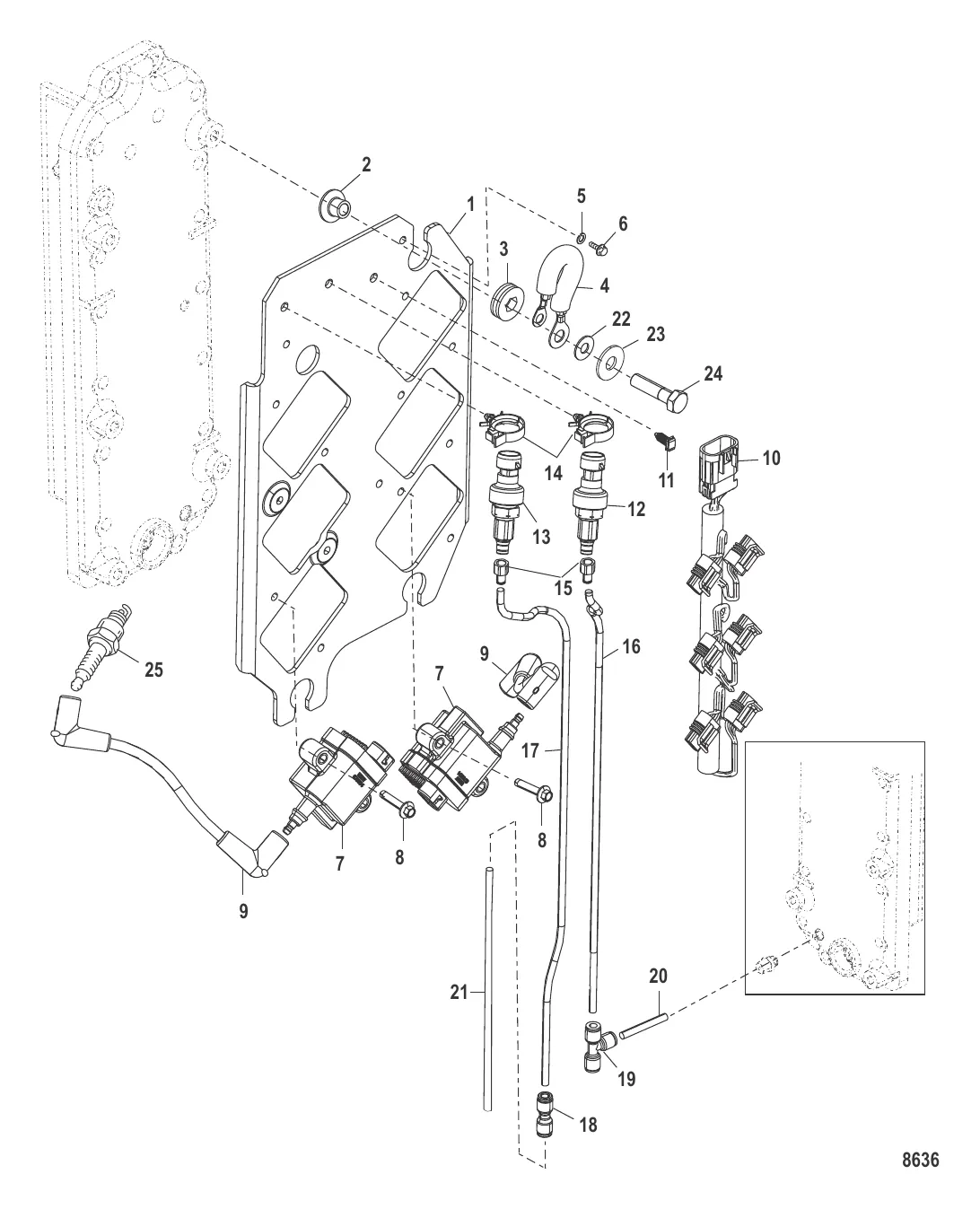 Пластина катушки в сборе